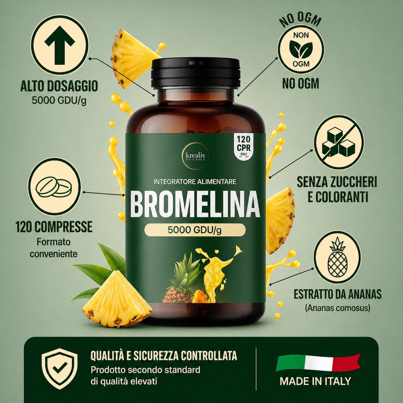 Integratore Bromelina 5000 GDU/g