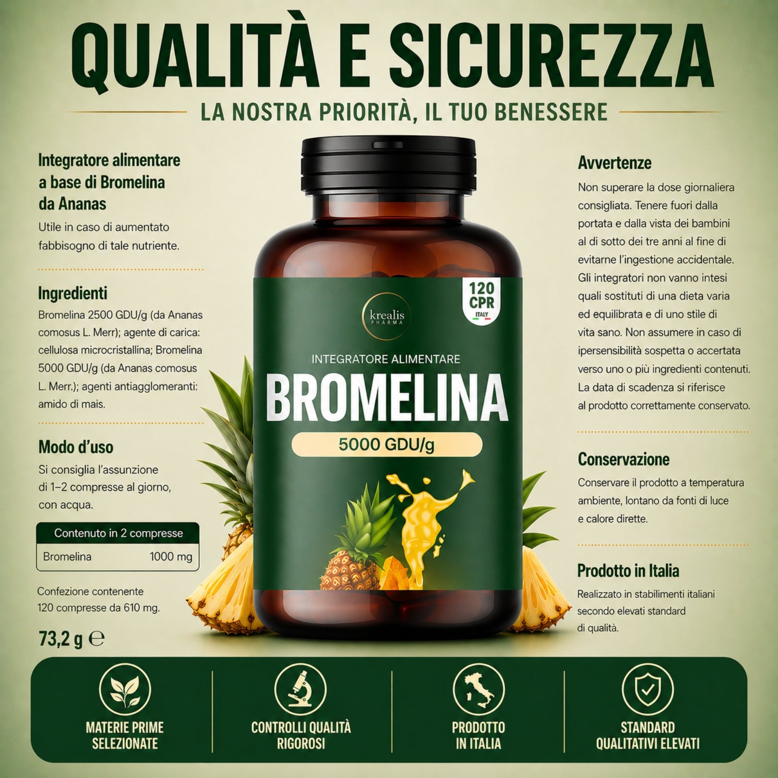Integratore Bromelina 5000 GDU/g